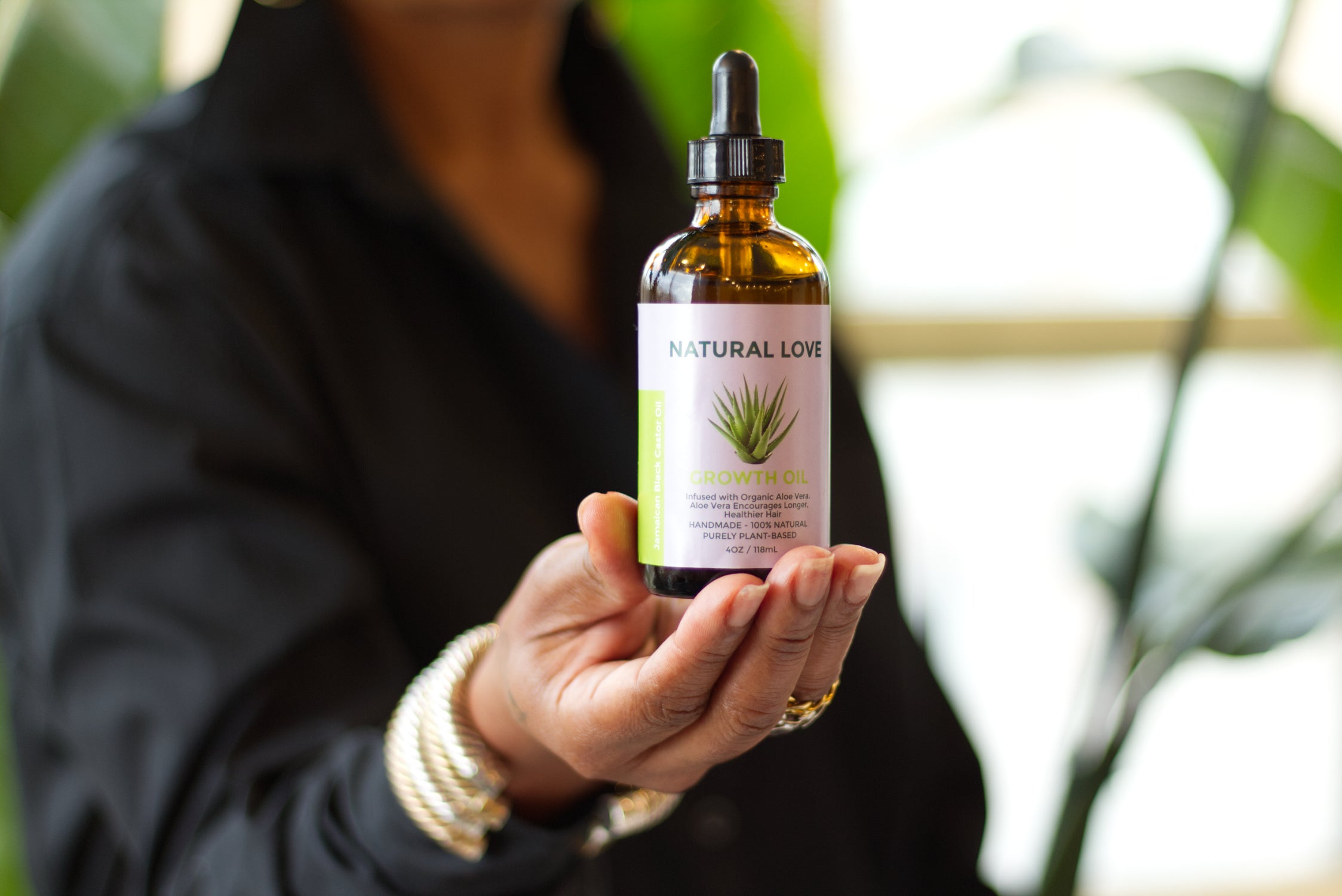 Natural Love Aloe Oil - Organic Hair Growth & Scalp Treatment